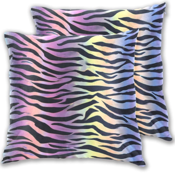 Iauyy Spring Couch Pillowcases 16x16 (Set of 2) Cotton fleece Pillow Covers for Bed Sofa Living Room, Palette Transition