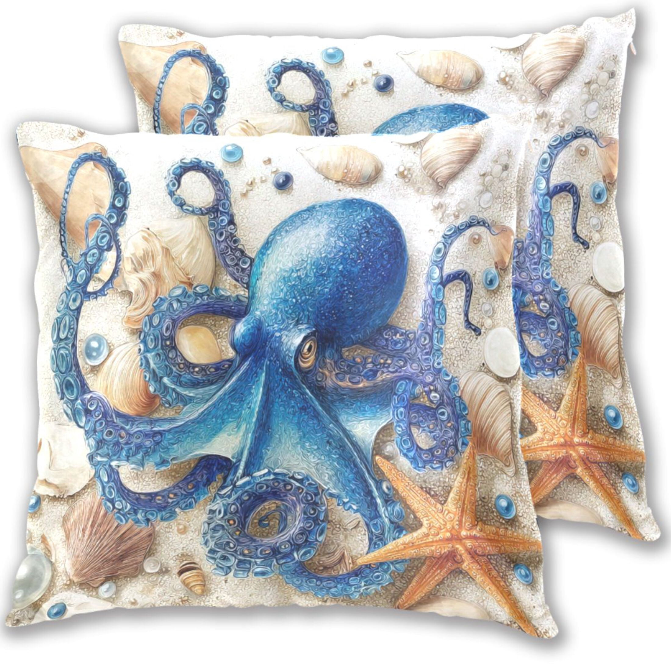 Iauyy Spring Couch Pillowcases 18x18 (Set of 2) Cotton fleece Pillow ...