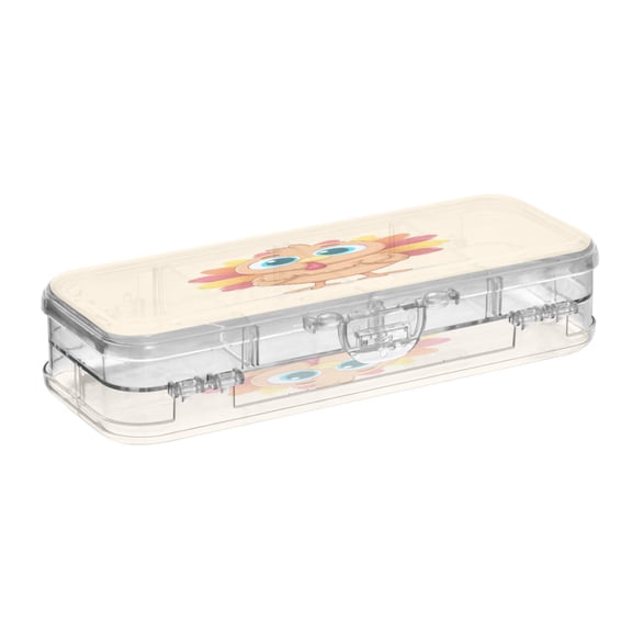 Iauyy Stackable Clear Pencil Box with Snap-Tight Lid, Large Capacity Plastic Storage Organizer for Pencils, Markers, Crayons ,Looks Especially Cute