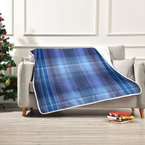Iauyy Subtle Gradient Blanket ,Arctic Wool Throw Blankets All Season Bed Blanket for Couch Sofa Decoration Christmas Gifts 50x60 in