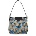 thumbnail image 1 of Iauyy Women's Handbag Removable Shoulder Satchel Bag-Polyester and PU leather ，Blue Butterfly, 1 of 7