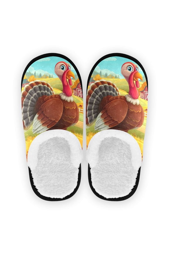 Women's Men's Slippers, Non-Slip Travel Unisex Cotton Flannel House Shoes or Spa Slippers ,Bright Sunlight