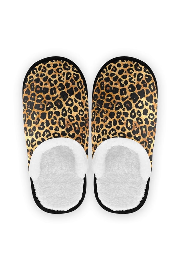 Women's Men's Slippers, Non-Slip Travel Unisex Cotton Flannel House Shoes or Spa Slippers ,Design Is Bold and Complex