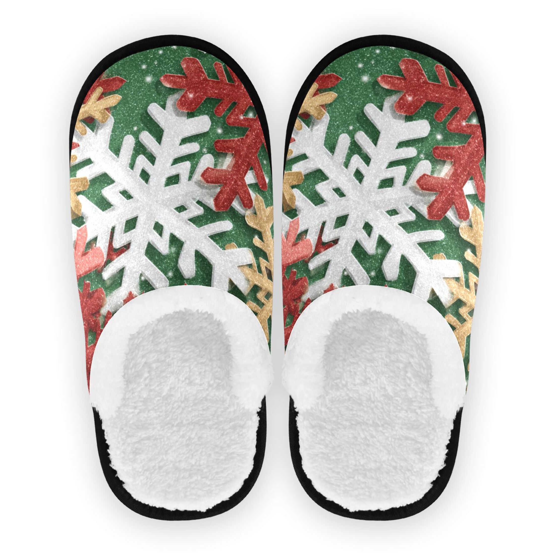 Iauyy Women's Men's Slippers, Non-Slip Travel Unisex Cotton Flannel ...