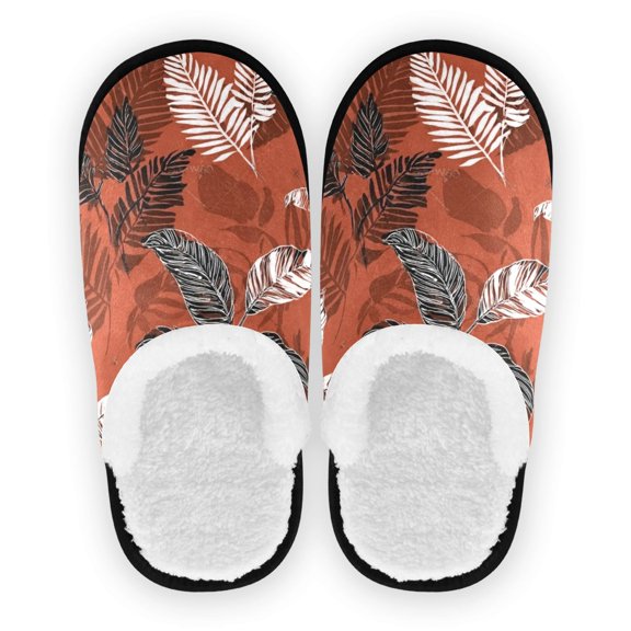 Iauyy Women's Men's Slippers, Non-Slip Travel Unisex Cotton Flannel House Shoes or Spa Slippers ,Light and Graceful