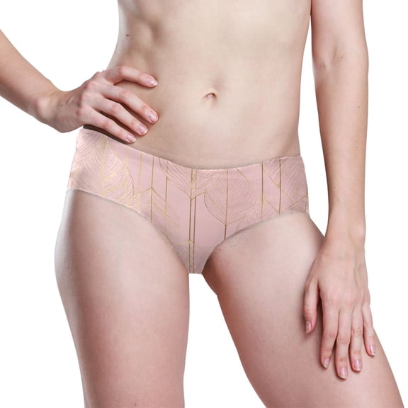 Iauyy Womens Underwear Hipster Flex Panties Dig-Free Fit Breathable Underwear for Women , Soft Leaf Vein