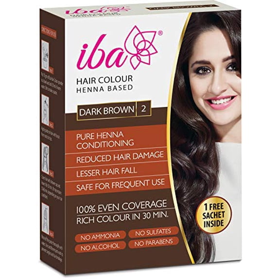 Iba Halal Care, Hair Color Free Sachet, Dark Brown, 70 gr