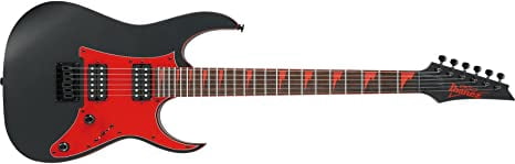 Ibanez GRG 6 String Solid-Body Electric Guitar, Right, Black Flat, Full (GRG131DXBKF)