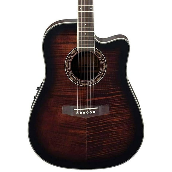 Ibanez PF28ECE Acoustic Electric Guitar Dark Violin Sunburst
