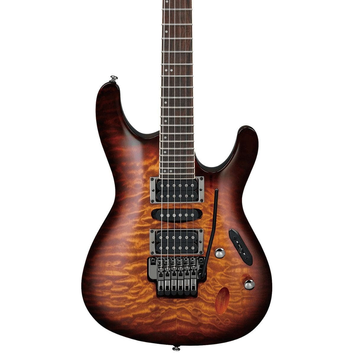 Ibanez S Standard Series S670QM Electric Guitar, Bound Rosewood Fretboard, Dragon Eye Burst