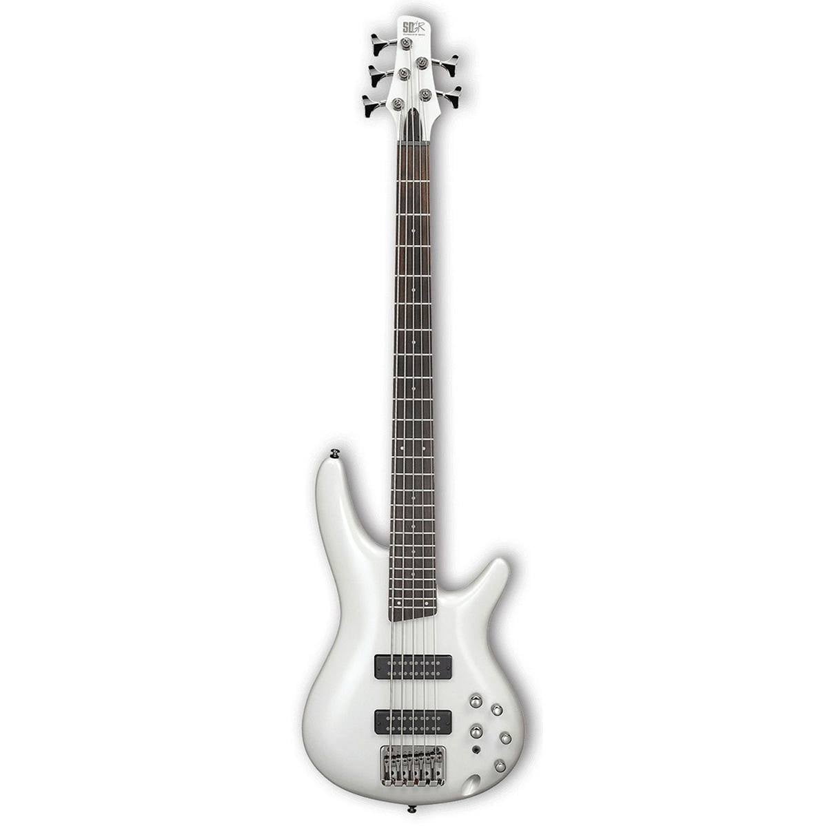 Ibanez SR Standard Series SR305E 5-String Electric Bass Guitar, Rosewood Fretboard, Pearl White