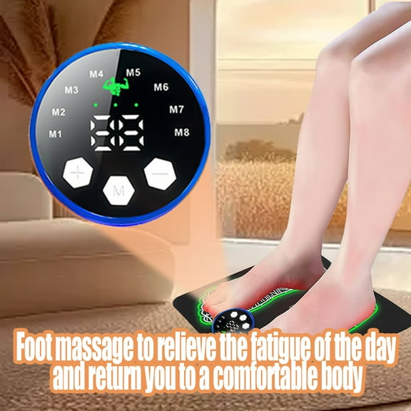 Ibear Remote Control EMS Foot Massage Pad, Portable Foot Massage Pad, Relaxing Massage Muscle
