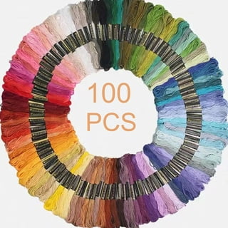 Rainbow Color Embroidery Floss, 250 Skeins Cross Stitch Threads Cotton  Friendship Bracelets String 8.75yd/per with 6 Strands for Cross Stitch  Handmade