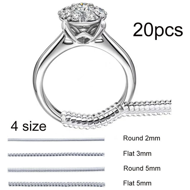 Ibeedow Ring Size Adjuster for Loose Rings 20 Pack, 4 Sizes for