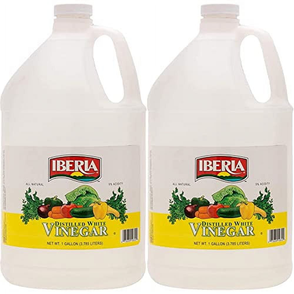 Iberia All Natural Distilled White Vinegar, 1 Gallon 5 Acidity (Pack