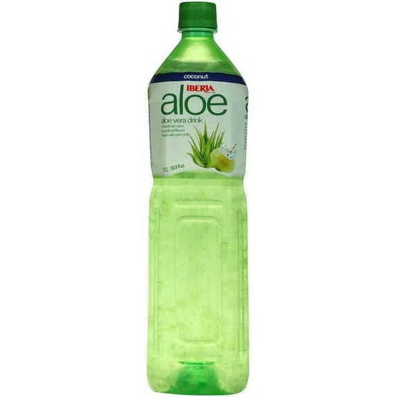 Iberia Aloe Vera Juice, Coconut, 50.8 Fl Oz, 8 Count