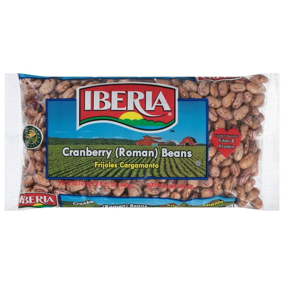 Iberia Cranberry (Roman) Beans, 12 oz
