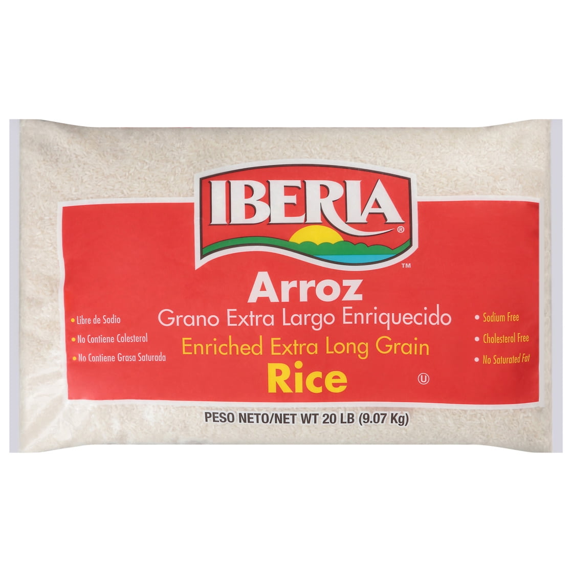Iberia Extra Long Grain Enriched Rice, 20 lb Bag