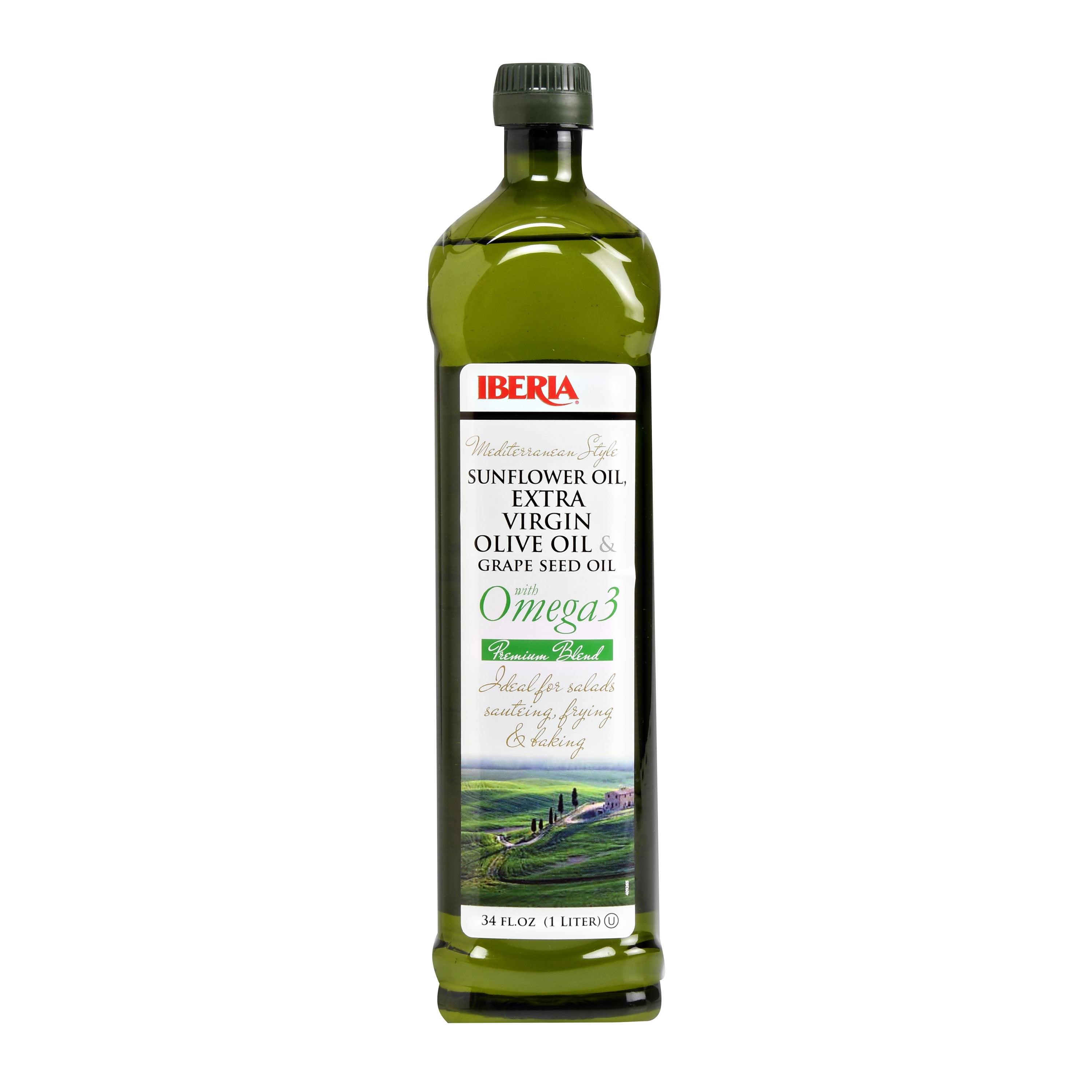 Iberia Extra Virgin Olive Oil, Mediterranean Style, 34 Fl Oz