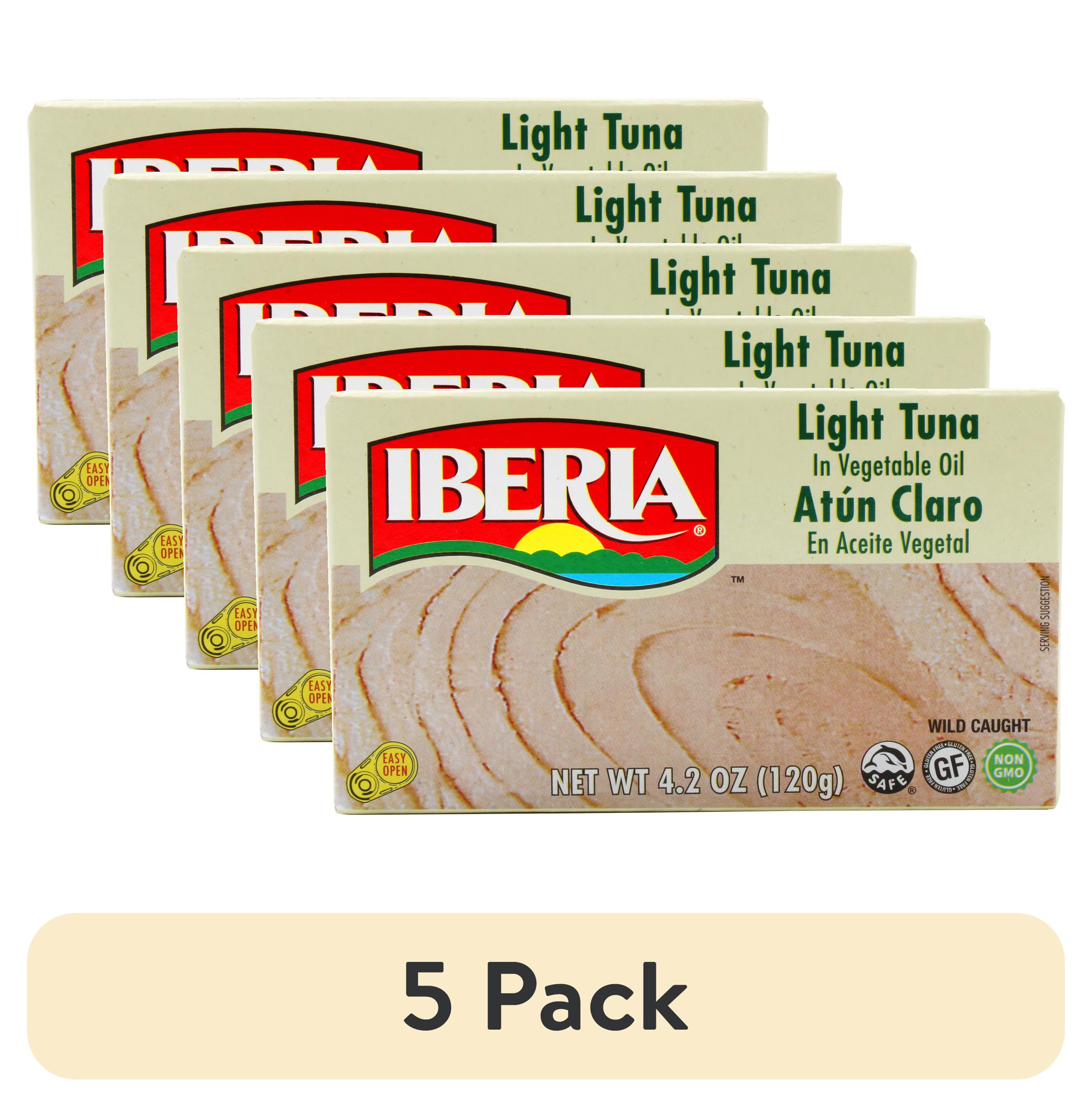 (5 pack) Iberia Light Tuna in Soybean Oil, 4 oz