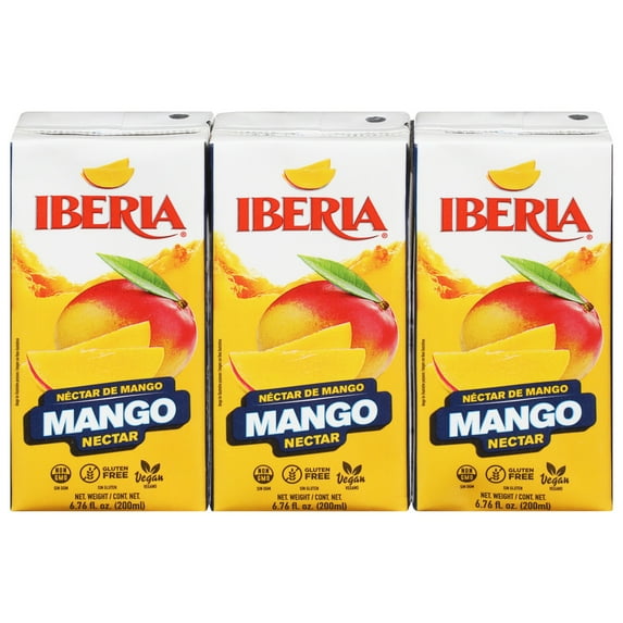 Iberia Mango Nectar, 3 x 6.76 fl oz Packs