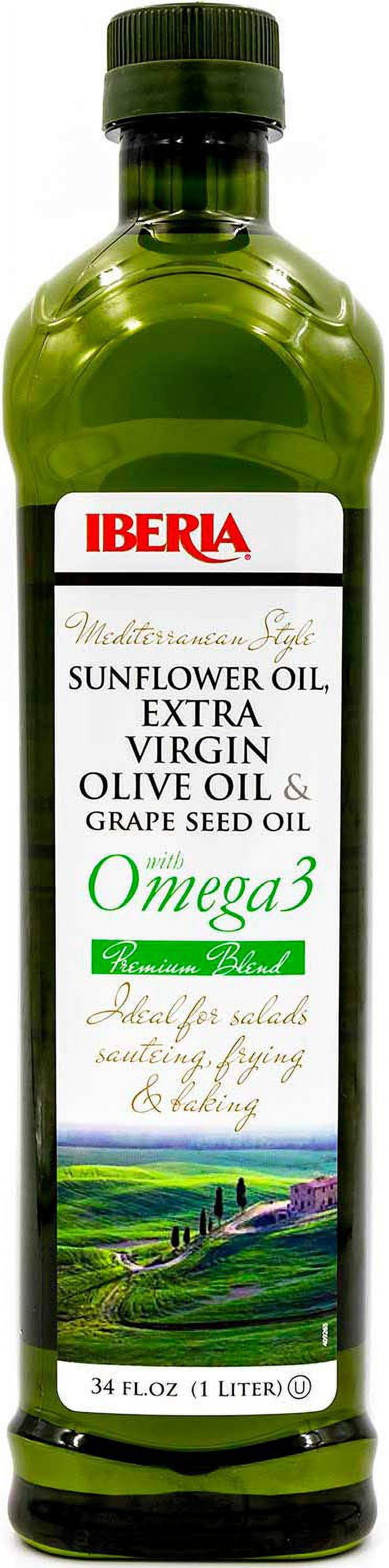 Iberia Mediterranean Style Omega 3 Cooking Oil, 34 Fl Oz, Blend Of