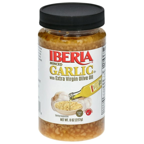 Iberia Minced Garlic with Extra Virgin Olive Oil 8 oz