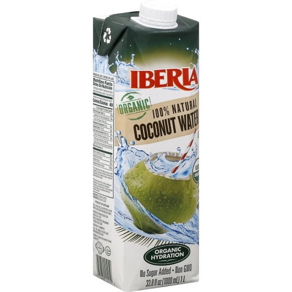 Iberia Organic Coconut Water 33.8 fl oz (Pack of 4)
