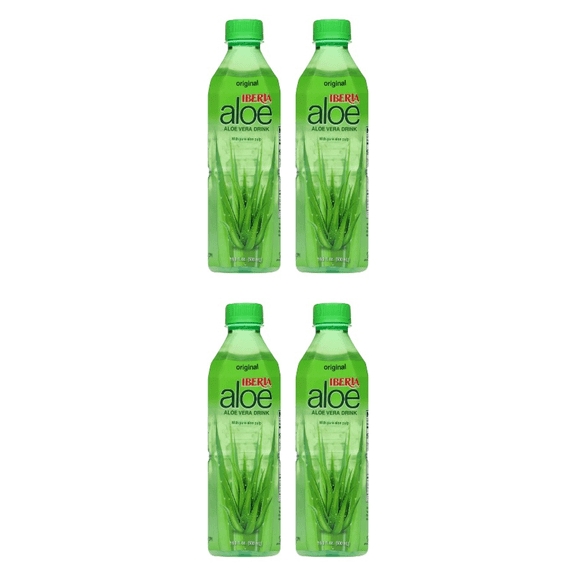 Iberia Original Aloe Vera Drink, 16.9 fl oz Liquid (Pack of 4)