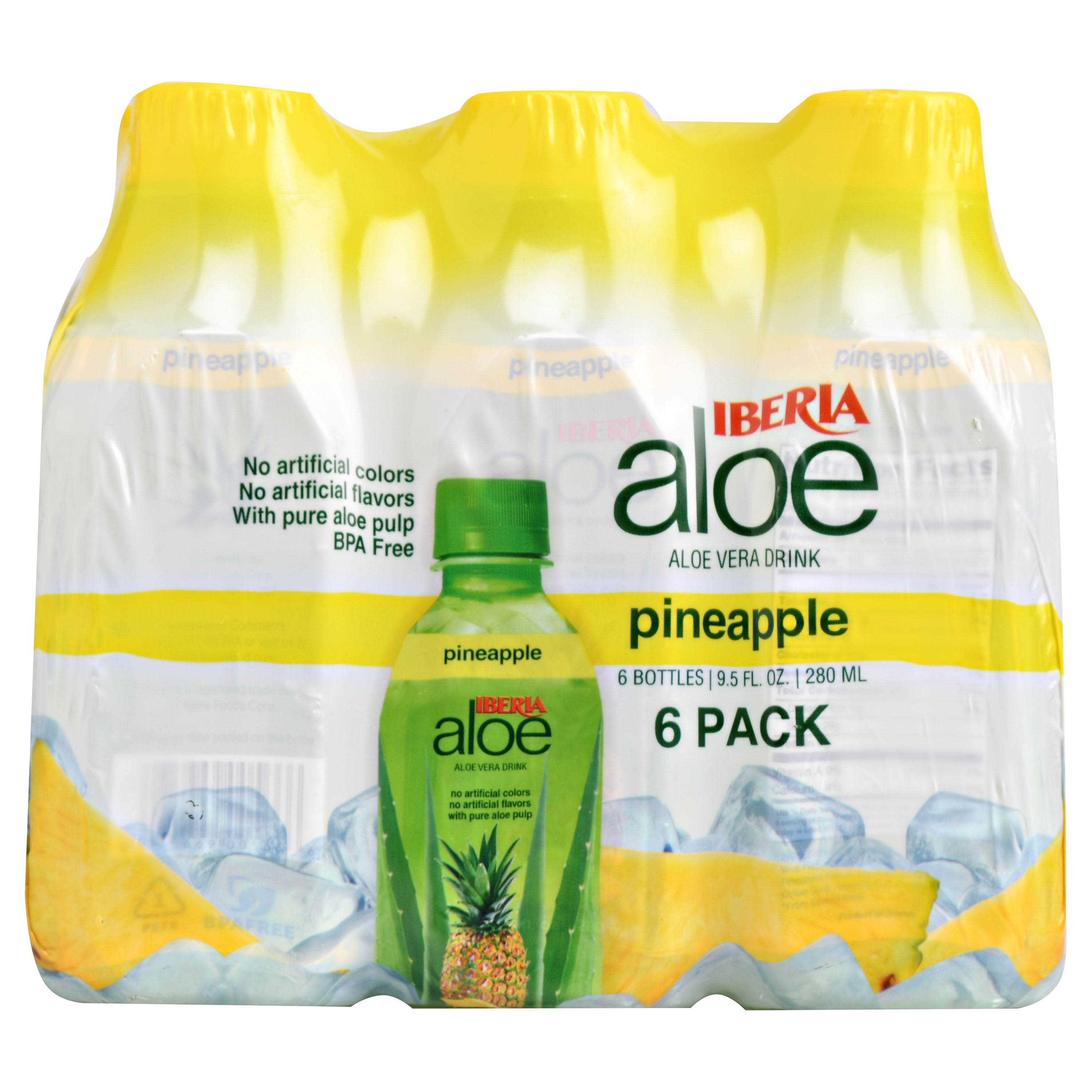 Iberia Pineapple Aloe Vera Drink, 9.5 fl oz, 6 Count