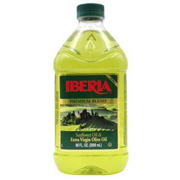 Iberia Extra Virgin Olive & Sunflower Oil Blend – 51 Oz, All-Purpose Cooking & Baking, Kosher