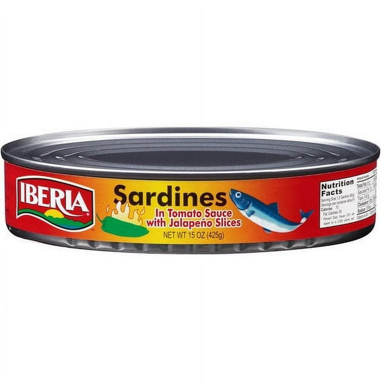 Iberia Sardines in Tomato Sauce with Jalapeno Slices, 15 oz