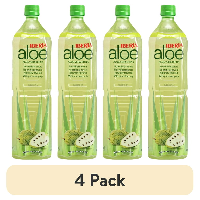 4 pack Iberia Soursop Aloe Vera Drink with Pure Aloe Pulp 50.8 fl oz Walmart
