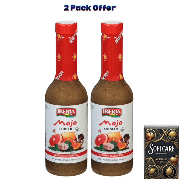 Iberia Spanish Mojo Criollo Marinade 20 fl oz Bottle ( Include One Tissue Pack )