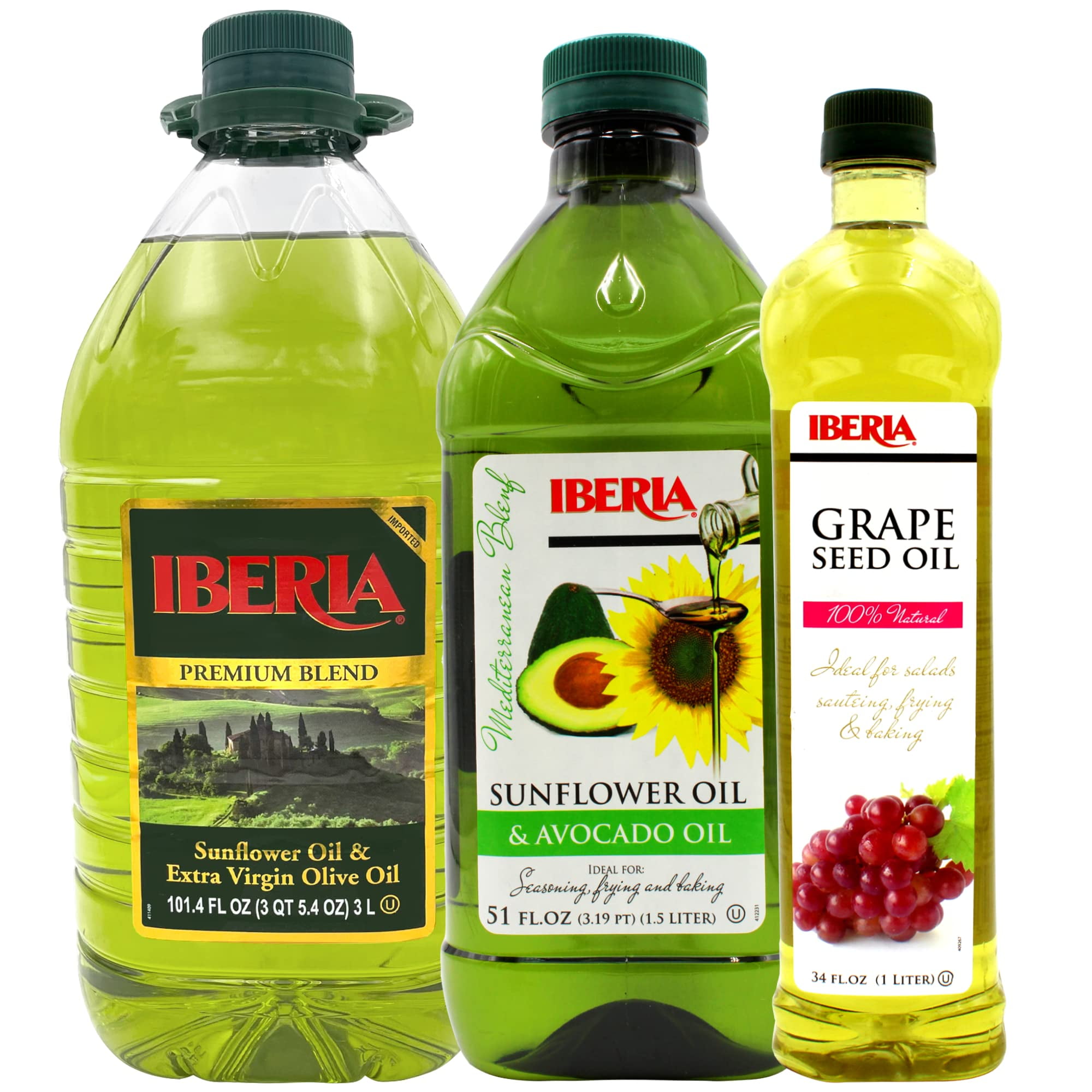 Iberia Sunflower & Extra Virgin Olive Oil Blend, 3 Liter + Iberia