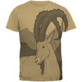 thumbnail image 1 of Ibex Goat Wild Mountains All Over Tan Adult T-Shirt - Small, 1 of 1
