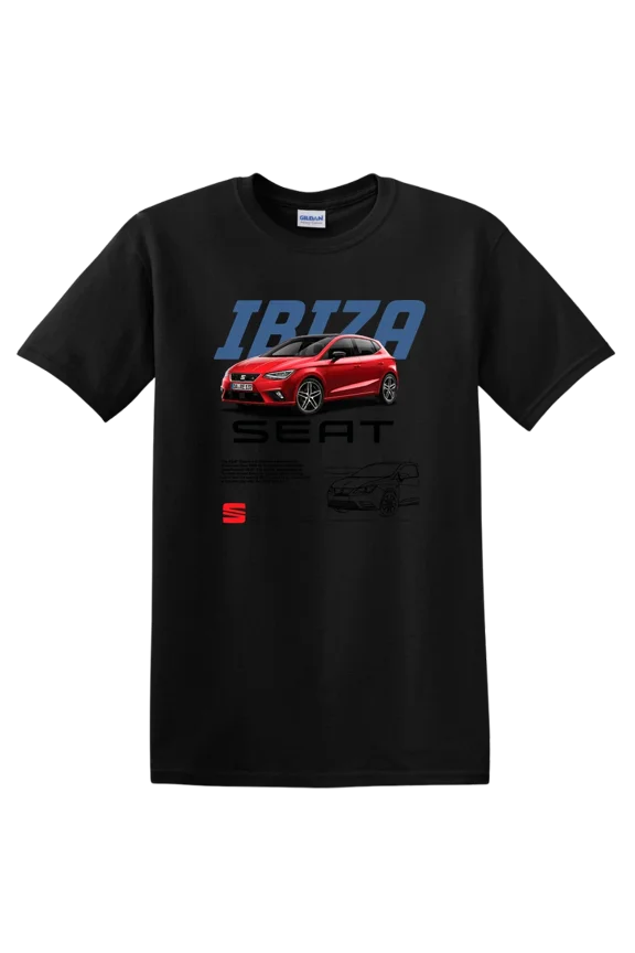 Ibiza Car Graphic T Shirt Cool Design Automotive Lover Tee Fashion Gift