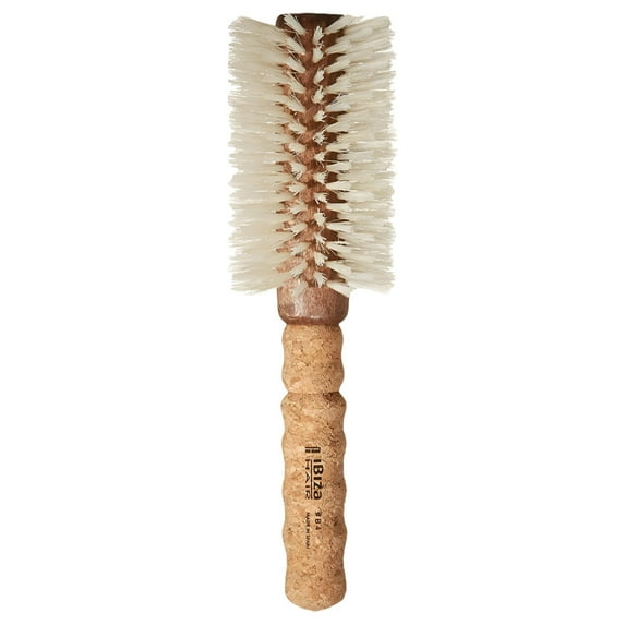 Ibiza Hair Brush - B4 Boar Bristle Round Hair Brush for Fine or Color Treated Hair - Salon Quality - Heat Resistant 65mm Hair Brush