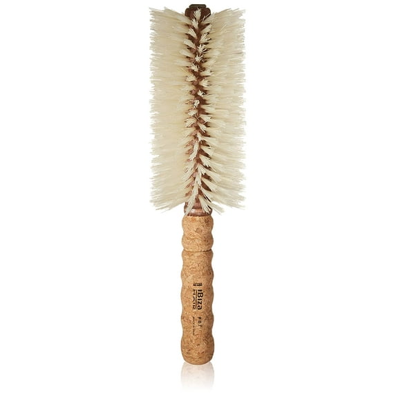 Ibiza Hair Brush - B7 Boar Bristle Round Hair Brush for Fine or Color Treated Hair - Salon Quality - Heat Resistant 70mm Round Brush with Long Barrel