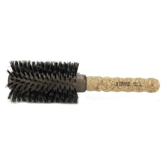 Ibiza Hair Brush - G4 Boar Bristle Round Hair Brush for Coarse Hair - Salon Quality - Heat Resistant 65mm Brush