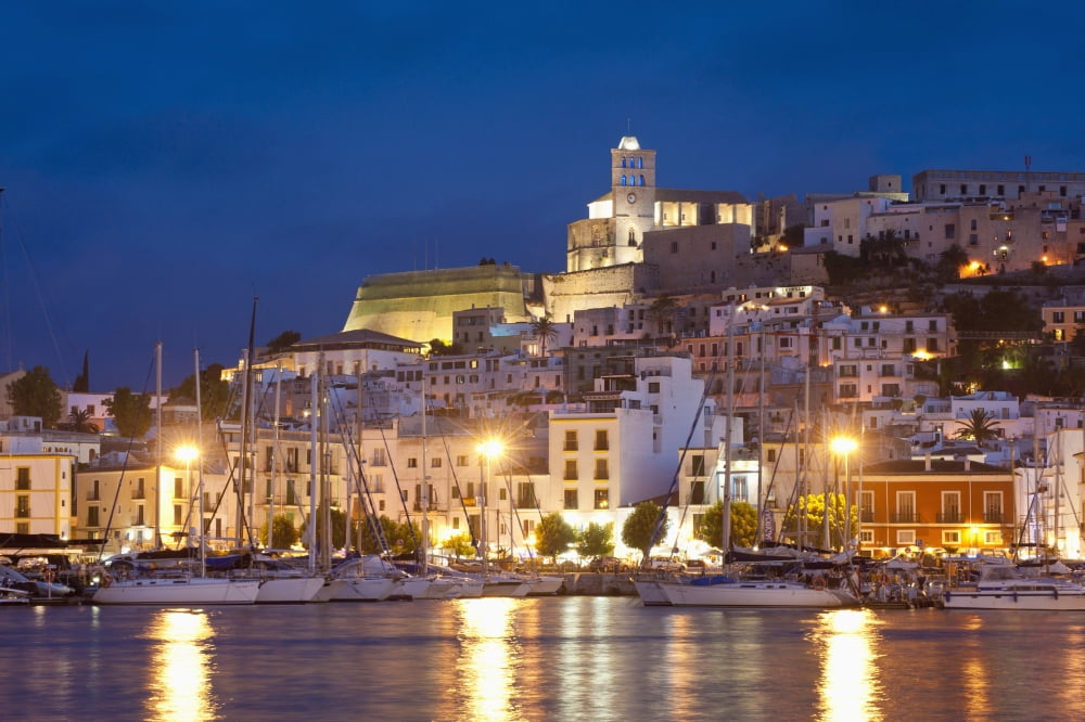 Ibiza Spain Canvas Art - Ian Cumming Design Pics (19 x 12)