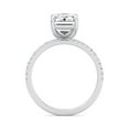 thumbnail image 1 of Ibiza - Thin Pave Moissanite Emerald Cut - Lab Diamond Engagement Ring, 1 of 2