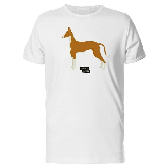 Ibizan Hound Dog Geometric Style T-Shirt Men -Image by Shutterstock, Male XX-Large