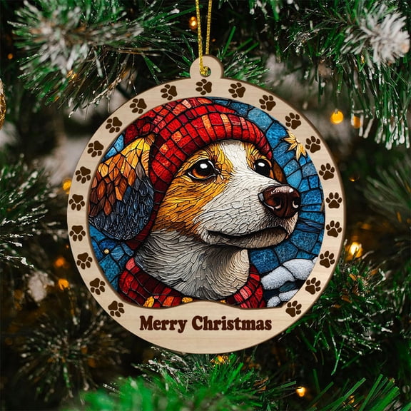 Ibizan Hound Dog Ornament, Ibizan Hound Dog Suncatcher, Ibizan Hound Dog Christmas Tree Decoration, Gifts for Mom, Dad, Grandma, Grandpa