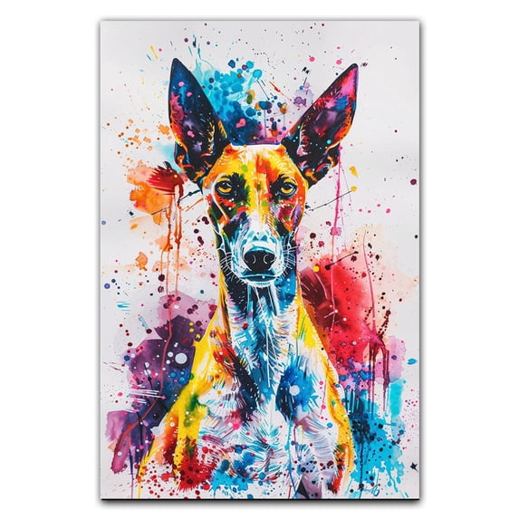Ibizan Hound Dog Poster Wall Art for Bedroom Living Room Funny Graffiti Dog Picture Cool Dog Decor Wall Art