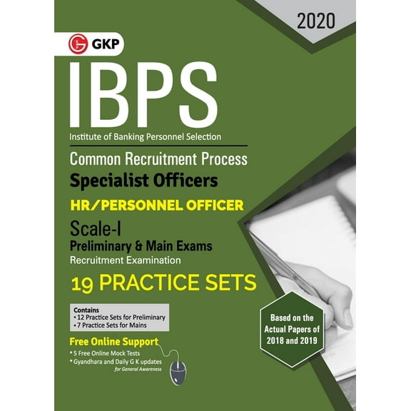 Ibps 2020: Specialist Officers - HR/Personnel Officer Scale I (Preliminary & Mains)- 19 Practice Sets, (Paperback)