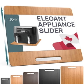 Ibyx Elegant Appliance Slider - Sliding Tray for Coffee Maker & Heavy Kitchen Appliances, Easy Slide, Made of Premium Bamboo, Space-Saving Kitchen Organizer, 40 lb Capacity, Natural - 16 x 13 Inch
