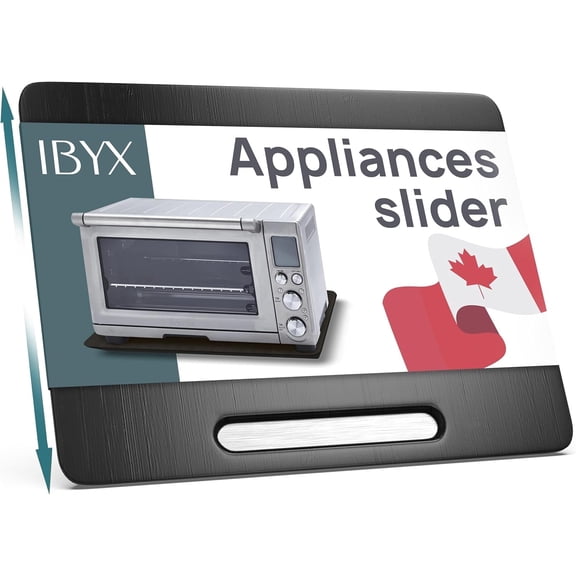 Ibyx Elegant Sliding Tray for Your Coffee Maker & Heavy Kitchen Appliances - Sturdy, Slides Easily from Under The Cabinet (Black, 21" W x 15" D)