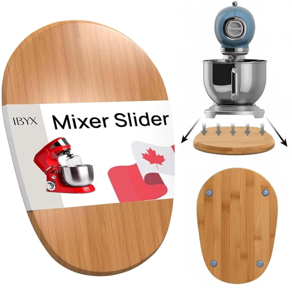 Ibyx Mixer Slider - Stand Mixer Sliding Mat, Compatible with KitchenAid 5.5 Qt, Smooth Glide Slider for Heavy Appliances, Scratch Free & Space-Saving Counter Solution - Made in Canada - Natural