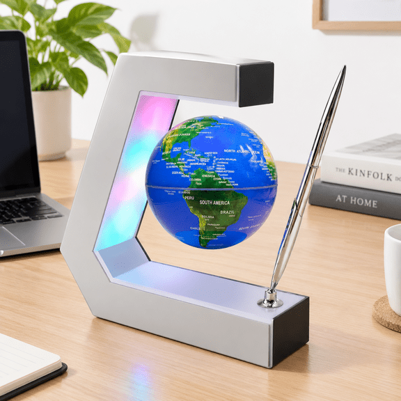 Ic Levitation Floating Globe With Pen Desk Decor Tech Gift